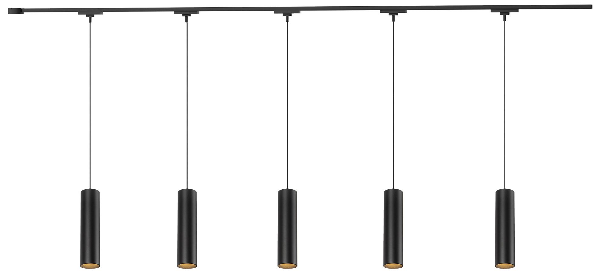 Remuda 5 Light Black dimmable 4000K LED Trilo Track Ceiling Kit