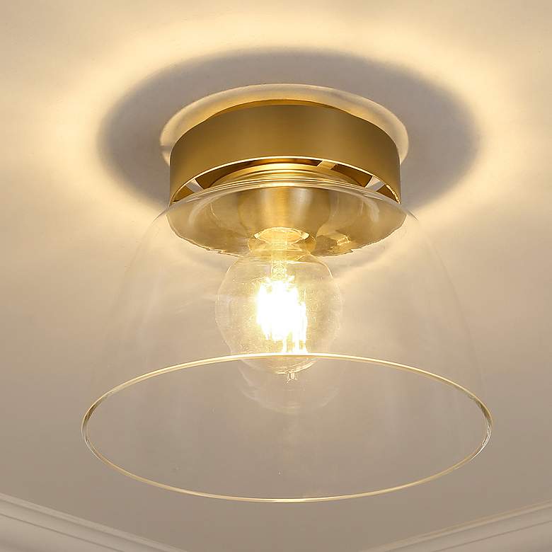Image 1 Remy 10" Wide Brushed Champagne Bronze Ceiling Light