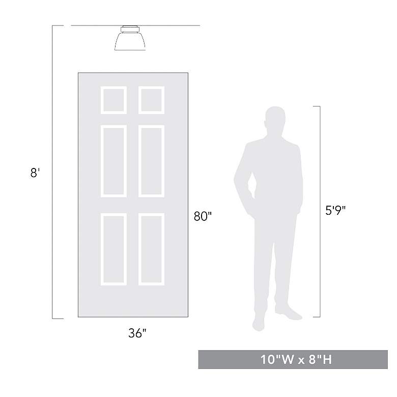Image 5 Remy 10" Wide Matte Black 1-Light Flush Mount With Clear Glass more views
