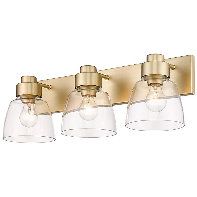 Image 2 Remy 24 5/8" Wide Brushed Champagne Bronze 3-Light Bath Light