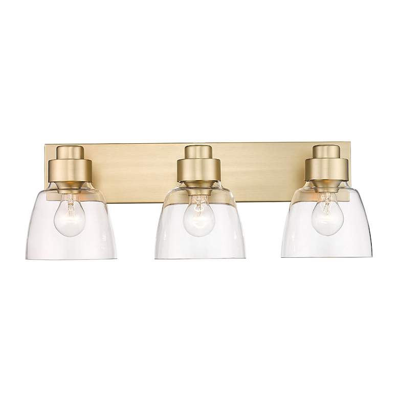 Image 5 Remy 24 5/8" Wide Brushed Champagne Bronze 3-Light Bath Light more views