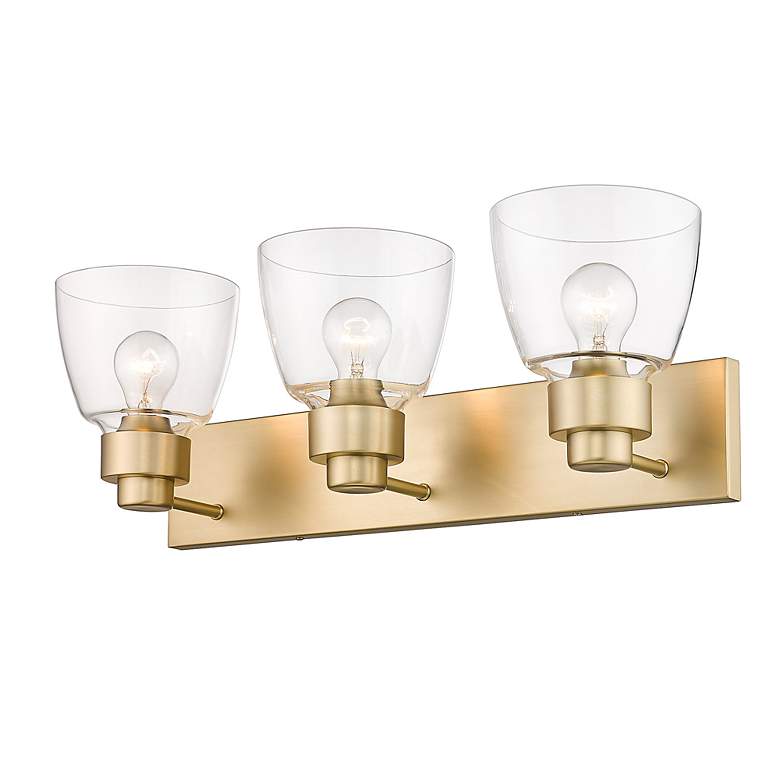 Image 6 Remy 24 5/8" Wide Brushed Champagne Bronze 3-Light Bath Light more views
