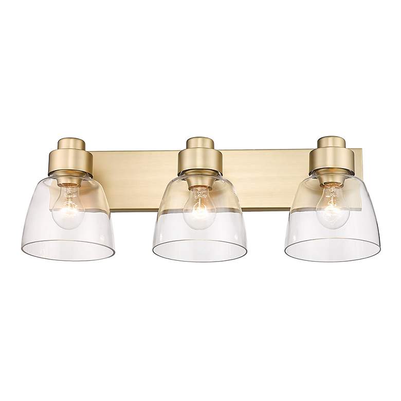 Image 7 Remy 24 5/8" Wide Brushed Champagne Bronze 3-Light Bath Light more views