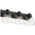 Remy 24 5/8" Wide Vanity Light in Matte Black with Clear Glass