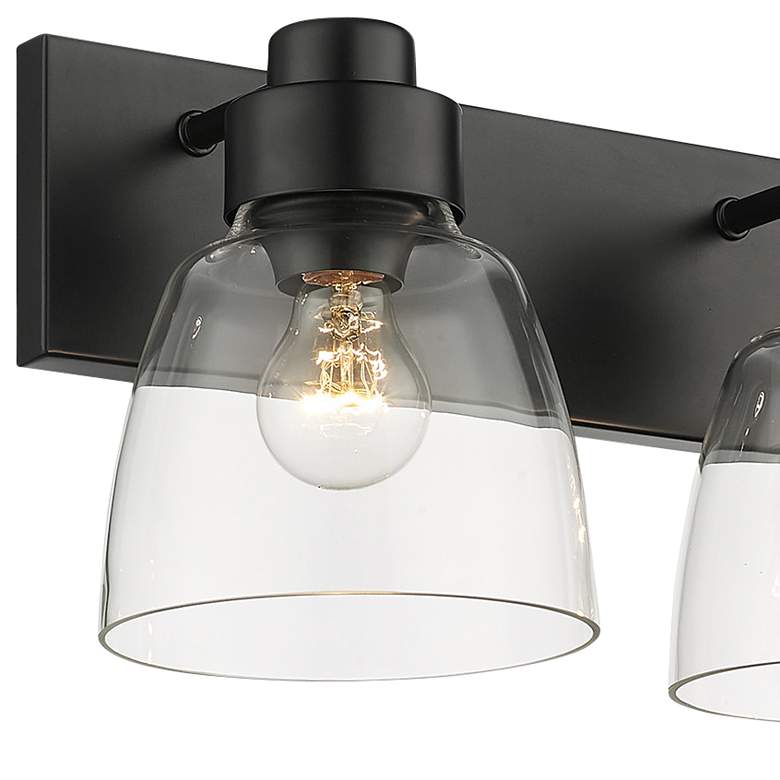 Image 3 Remy 24 3/4" Wide Matte Black 3-Light Bath Light more views