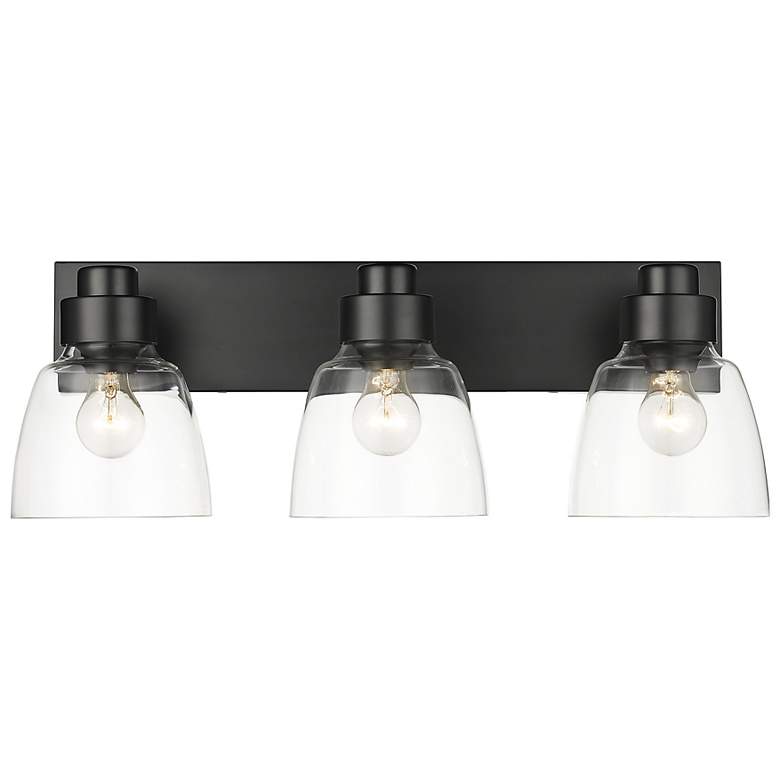 Image 4 Remy 24 3/4" Wide Matte Black 3-Light Bath Light more views