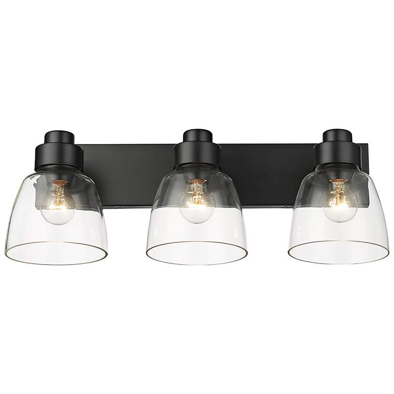 Image 5 Remy 24 3/4" Wide Matte Black 3-Light Bath Light more views