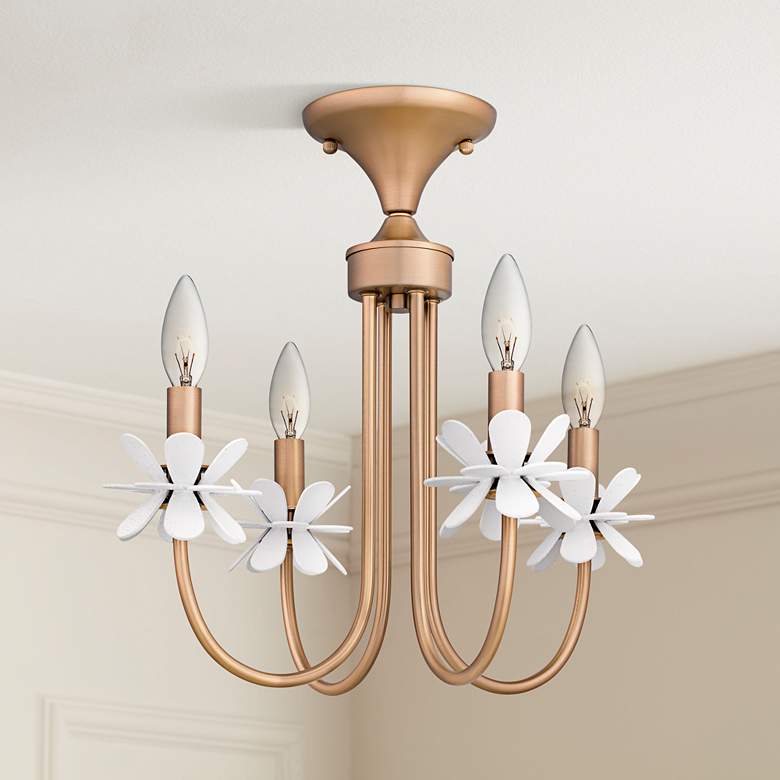 Image 1 Remy 4-Light Bronze Gold Semi-Flush Mount