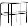 3_Remy 40" Wide Sandy Black Oval Glass Console Table