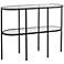 Remy 40" Wide Sandy Black Oval Glass Console Table