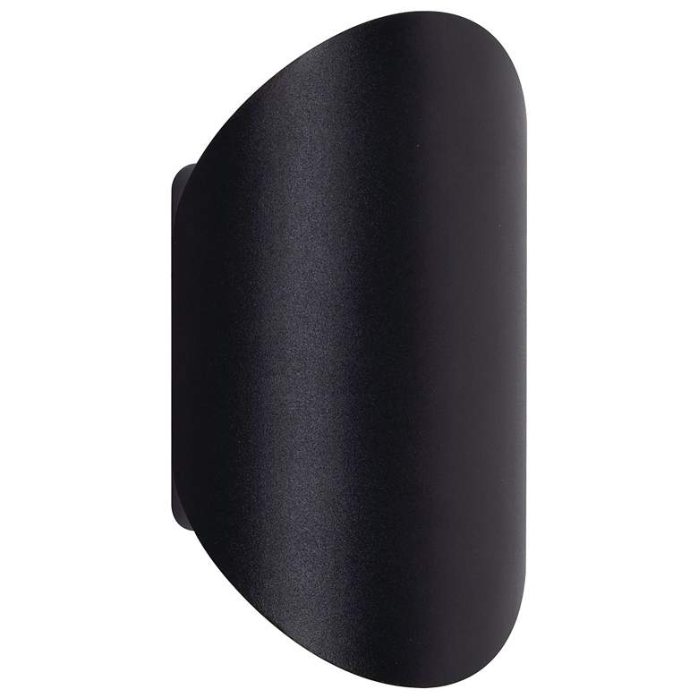 Image 1 Remy 7.5 inch High Black Outdoor LED Wall Sconce