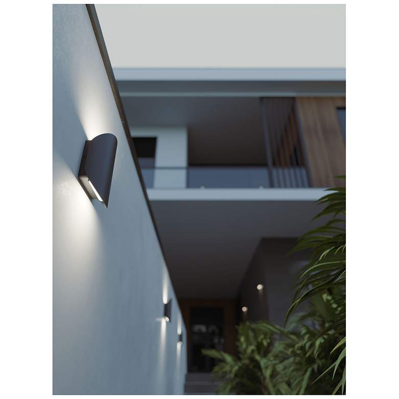 Image 2 Remy 7.5" High Black Outdoor LED Wall Sconce more views