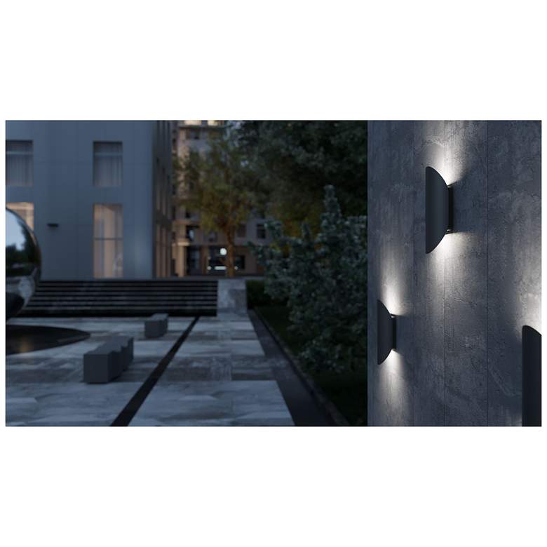 Image 3 Remy 7.5" High Black Outdoor LED Wall Sconce more views