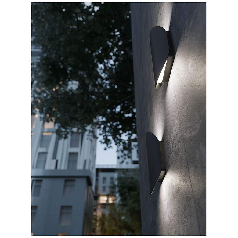 Image 5 Remy 7.5" High Black Outdoor LED Wall Sconce more views