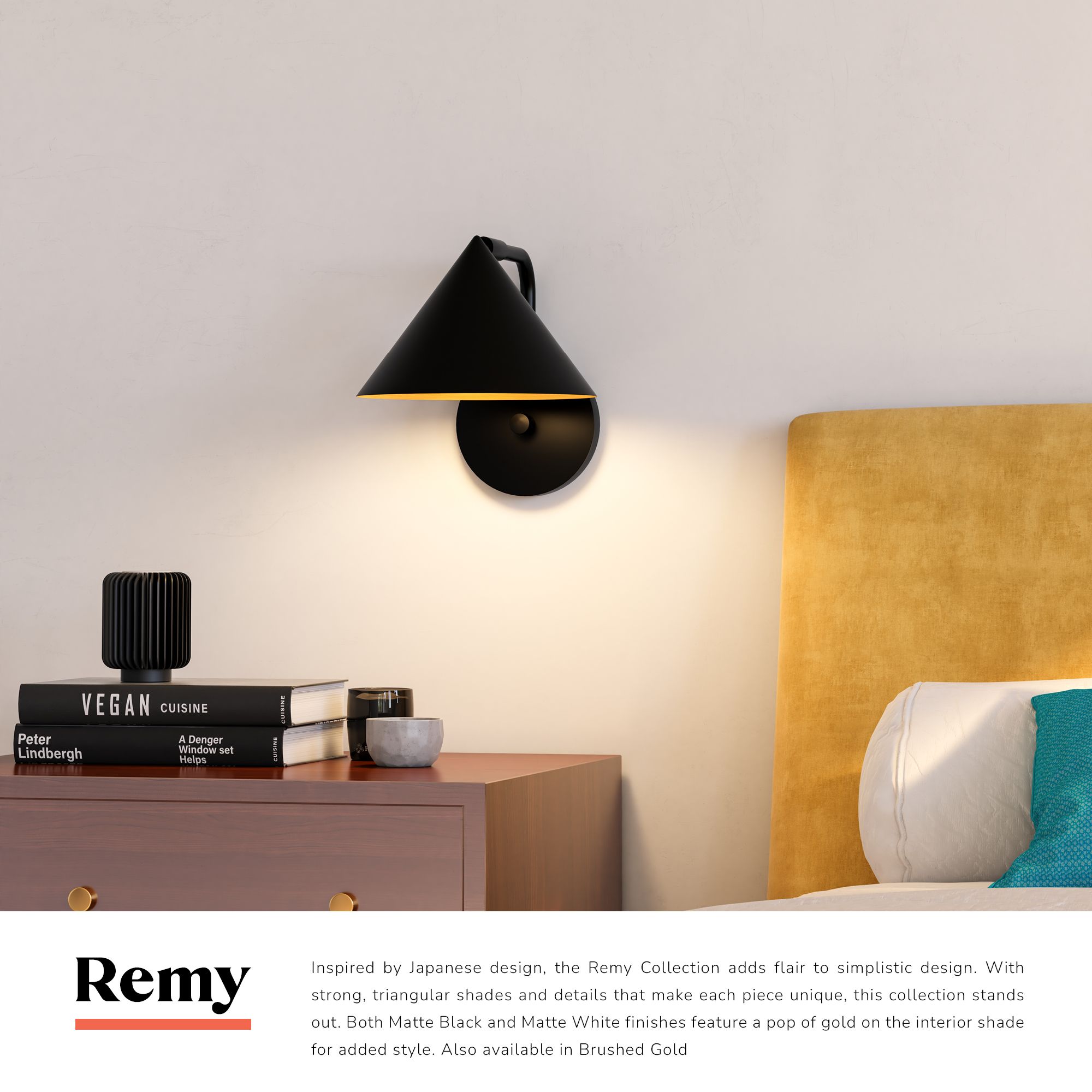 Image 4 Remy 8 1/2" High Matte Black Wall Sconce more views