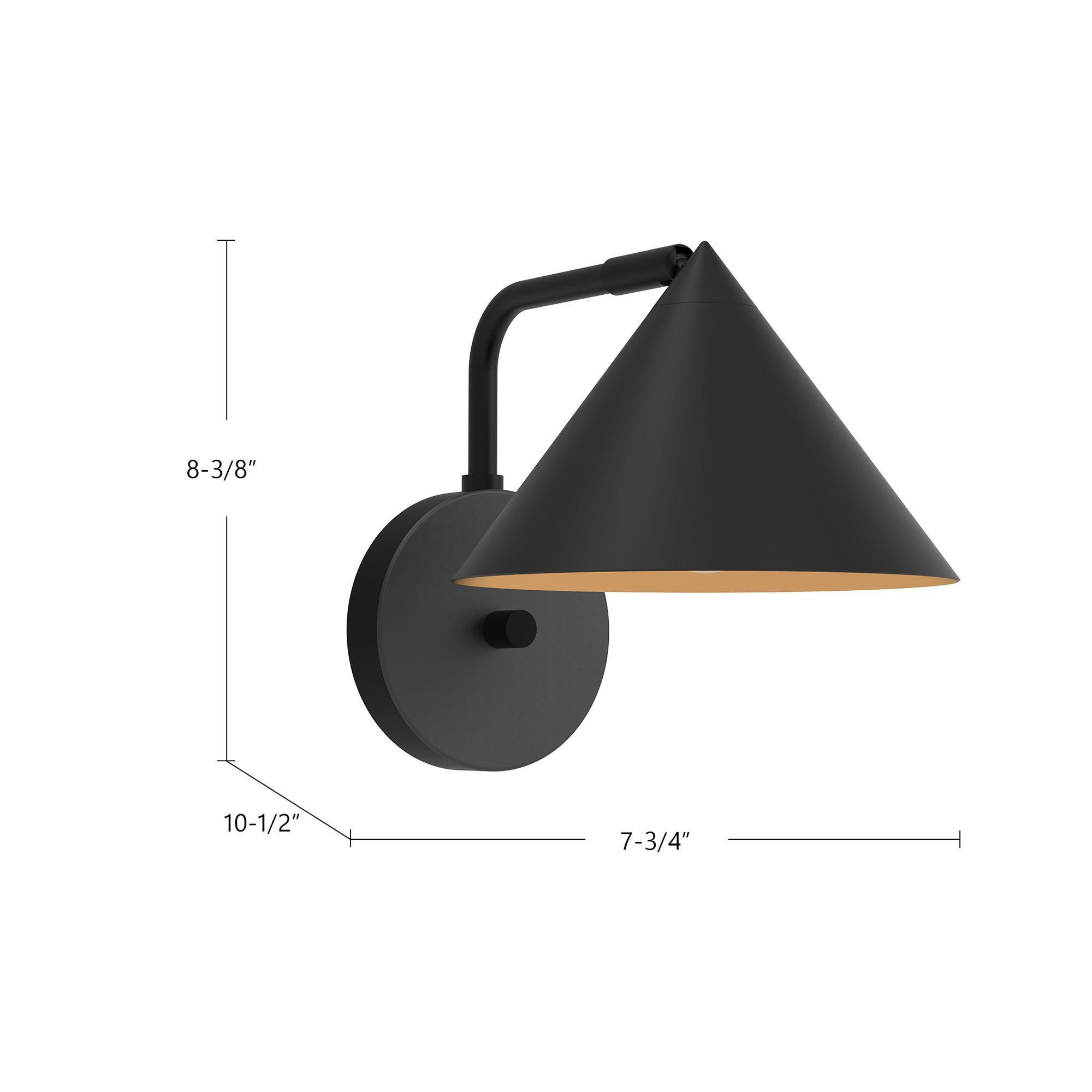 Remy 8 1/2" High Matte Black Wall Sconce
