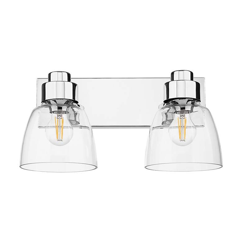 Image 2 Remy 8 3/4" High Chrome 2-Light Wall Sconce more views