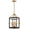 Ren 13 3/4" Wide Aged Brass and Old Bronze 4-Light Pendant