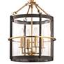 Ren 13 3/4" Wide Aged Brass and Old Bronze 4-Light Pendant