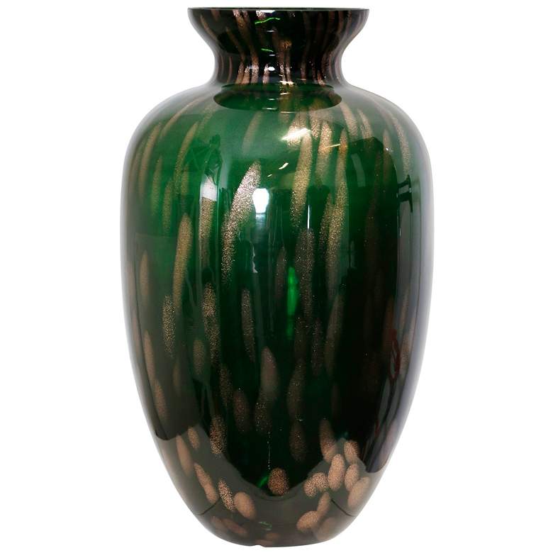 Image 1 Renaissance 20.5" High Avventurina Emerald Vase