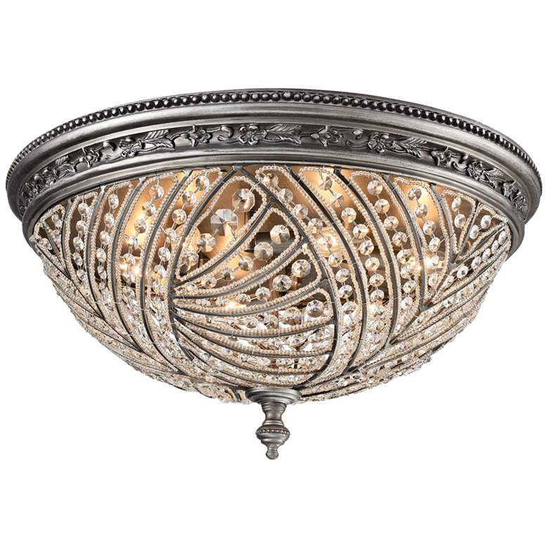 Image 1 Renaissance 24 inch Wide Weathered Zinc 6-Light Ceiling Light