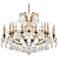 Renaissance 28"H x 40"W 19-Light Crystal Chandelier in French Gol