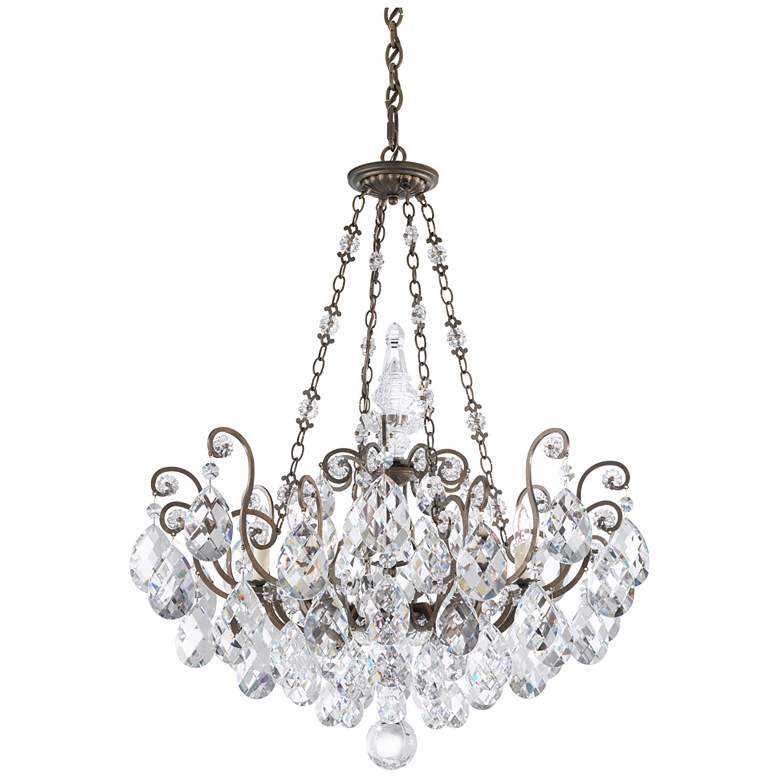 Image 1 Renaissance 35"H x 26.5"W 8-Light Crystal Pendant in Etruscan Gol