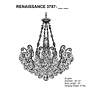 Thumbnail3 of Renaissance 35"H x 26.5"W 8-Light Crystal Pendant in Etruscan Gol more views