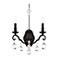 Renaissance Nouveau 21"H x 15"W 2-Light Crystal Wall Sconce in Bl
