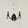 1_Renaissance Nouveau 21"H x 15"W 2-Light Crystal Wall Sconce in Bl