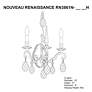 4_Renaissance Nouveau 21"Hx 15"W 2-Light Crystal Wall Sconce in Etr more views