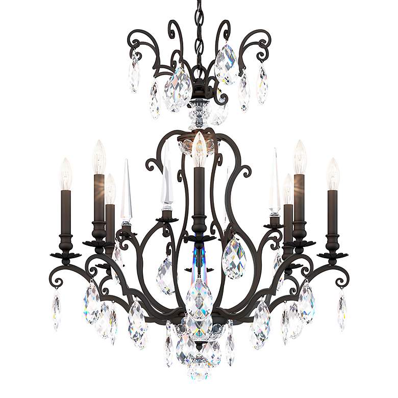 Image 3 Renaissance Nouveau 31"H x 32"W 8-Light Crystal Chandelier in Bla more views