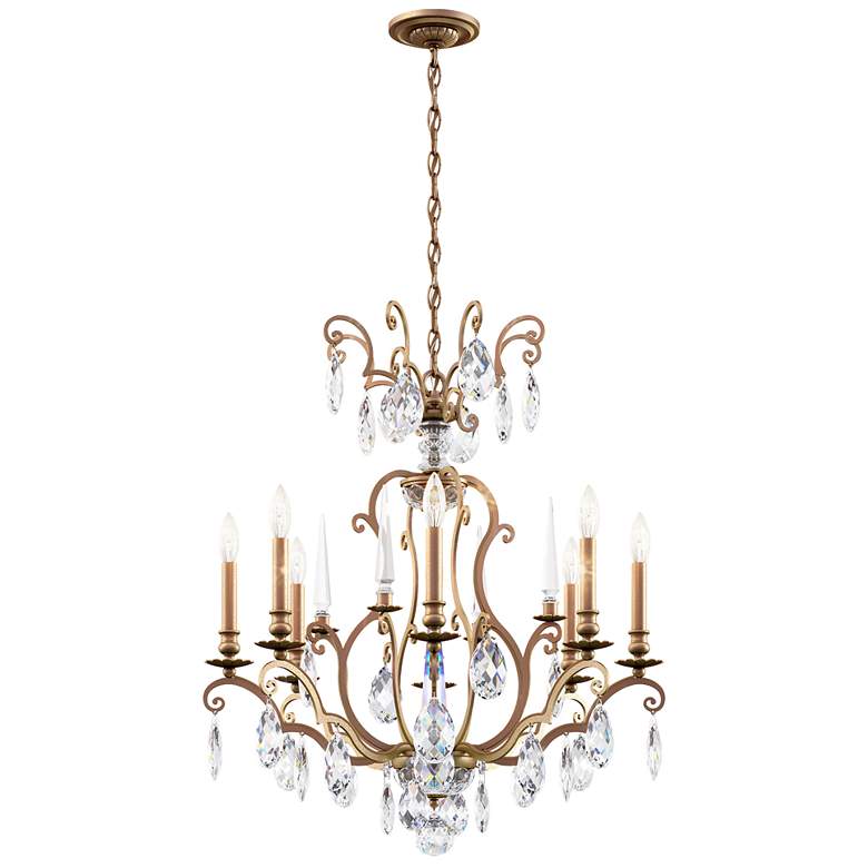 Image 2 Renaissance Nouveau 31"H x 32"W 8-Light Crystal Chandelier in Etr