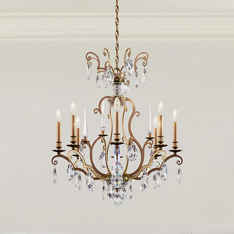 Image 1 Renaissance Nouveau 31"H x 32"W 8-Light Crystal Chandelier in Etr