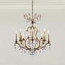 1_Renaissance Nouveau 31"H x 32"W 8-Light Crystal Chandelier in Etr