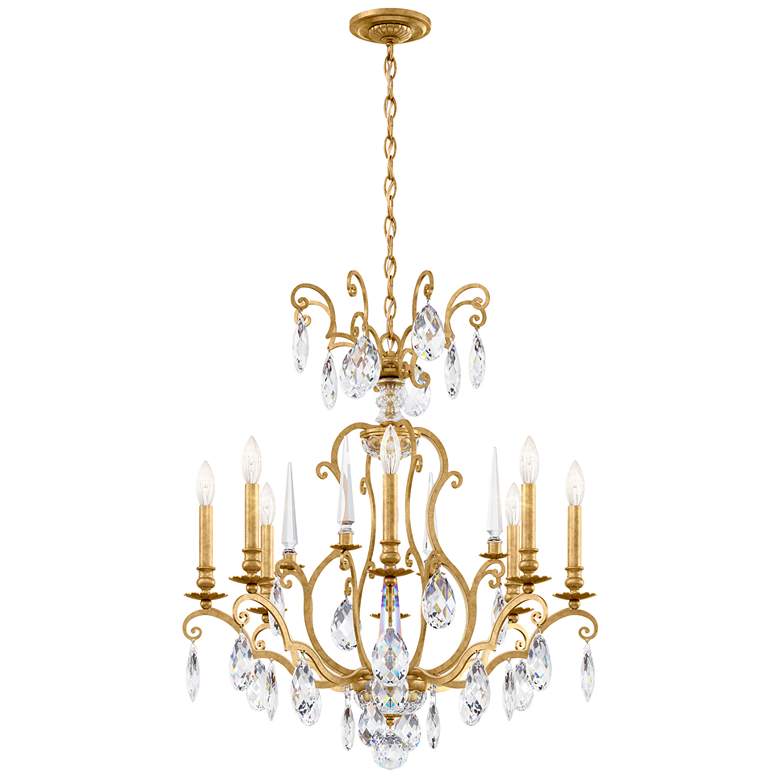 Image 2 Renaissance Nouveau 31"H x 32"W 8-Light Crystal Chandelier in Hei