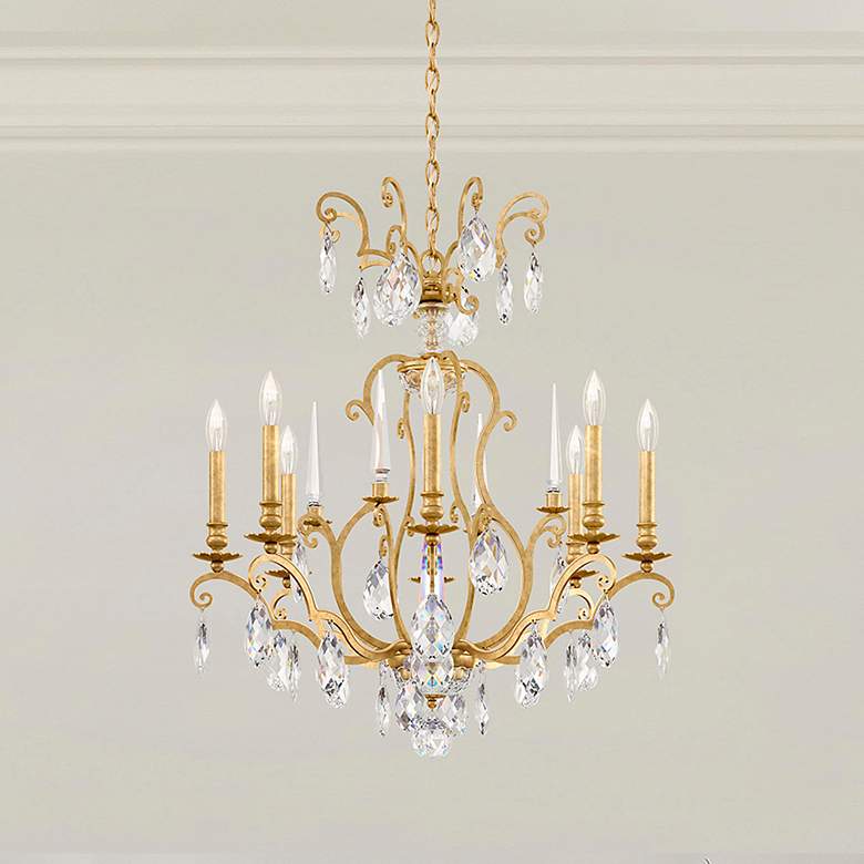 Image 1 Renaissance Nouveau 31"H x 32"W 8-Light Crystal Chandelier in Hei