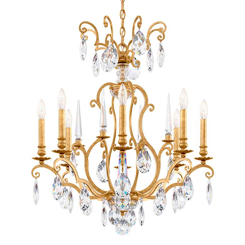 Image 3 Renaissance Nouveau 31"H x 32"W 8-Light Crystal Chandelier in Hei more views