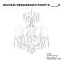 5_Renaissance Nouveau 31"H x 32"W 8-Light Crystal Chandelier in Hei more views