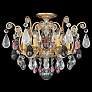 Renaissance Rock Crystal 16"H x 20"W 6-Light Semi-Flush in Antiqu