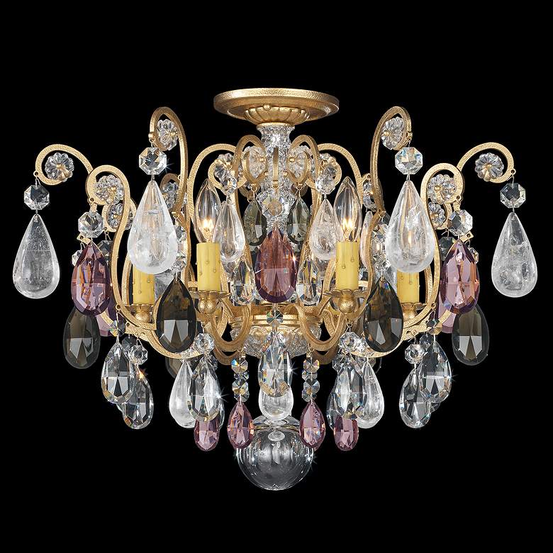Image 1 Renaissance Rock Crystal 16"H x 20"W 6-Light Semi-Flush in Etrusc