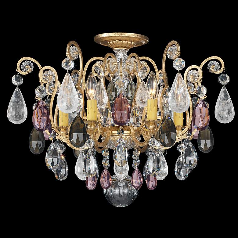 Image 1 Renaissance Rock Crystal 16"H x 20"W 6-Light Semi-Flush in Etrusc