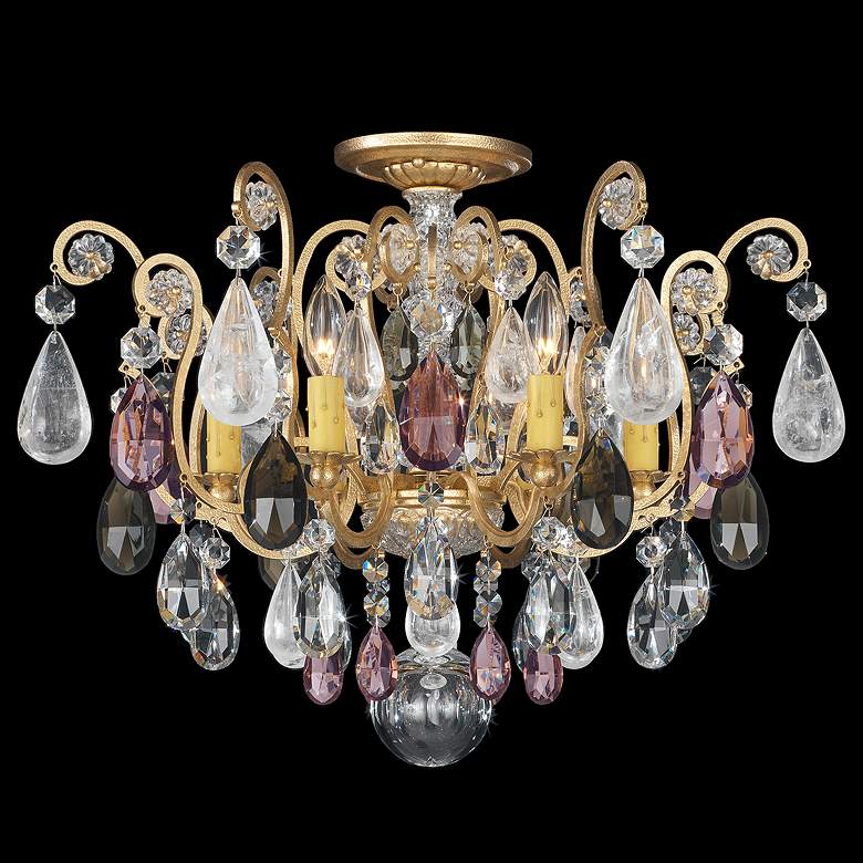 Image 1 Renaissance Rock Crystal 16"H x 20"W 6-Light Semi-Flush in French