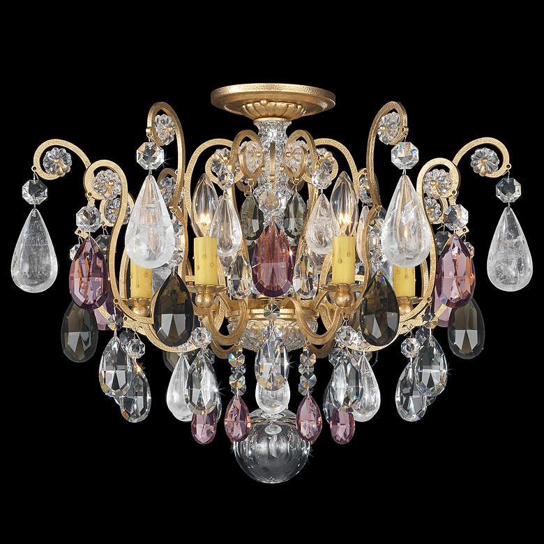 Image 1 Renaissance Rock Crystal 16 inchH x 20 inchW 6-Light Semi-Flush in French