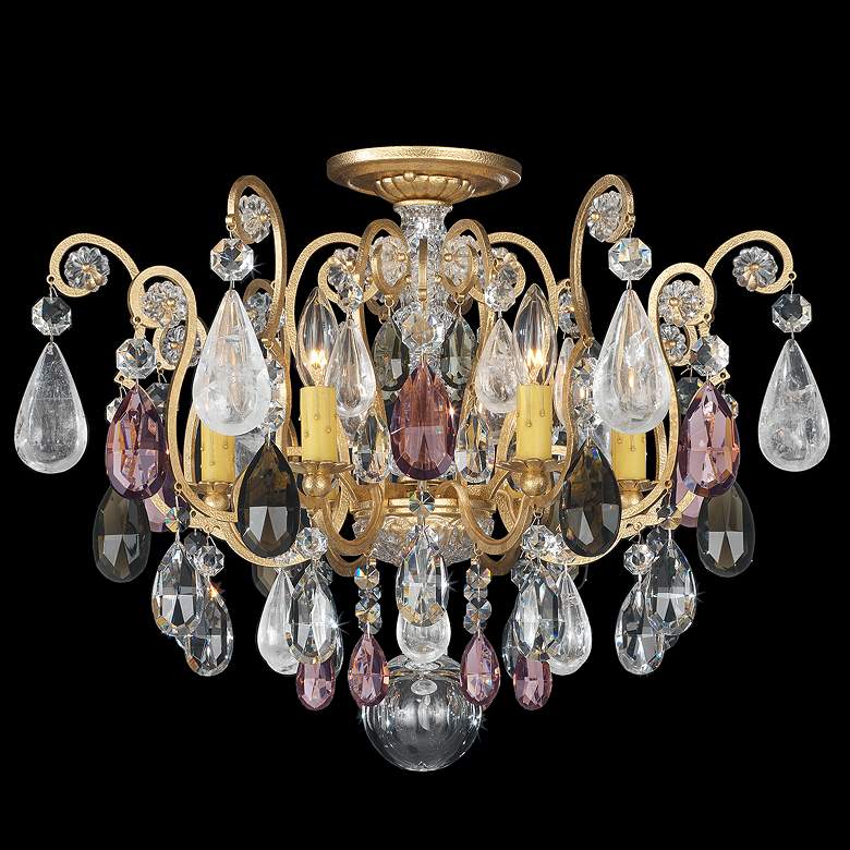 Image 1 Renaissance Rock Crystal 16"H x 20"W 6-Light Semi-Flush in French