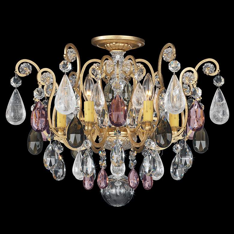 Image 1 Renaissance Rock Crystal 16"H x 20"W 6-Light Semi-Flush in Heirlo