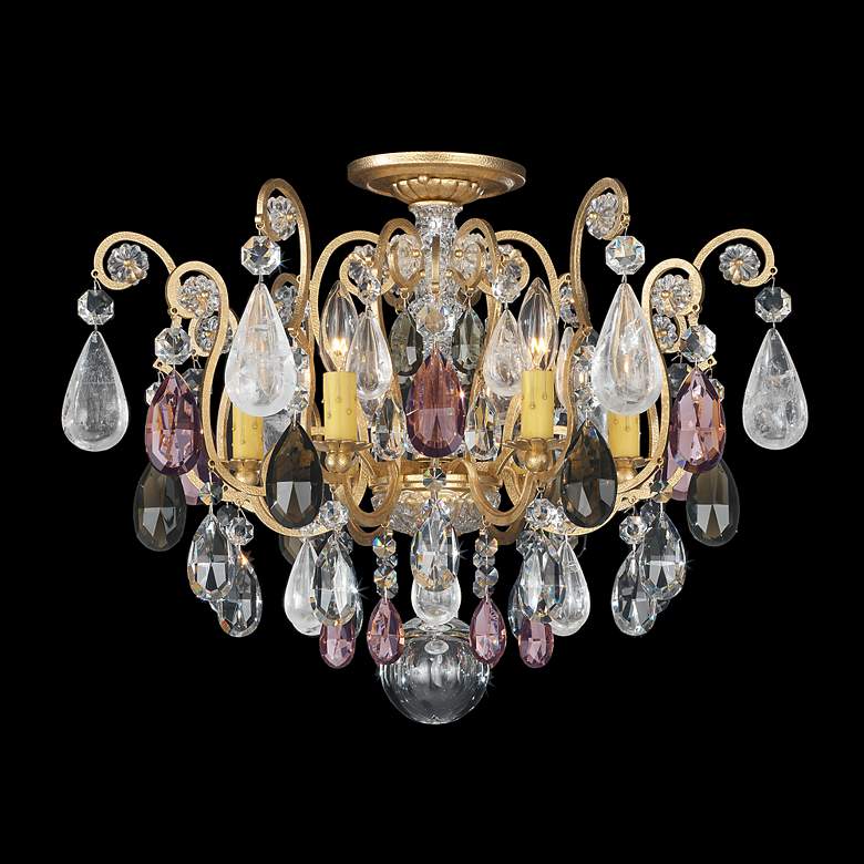 Image 2 Renaissance Rock Crystal 16"H x 20"W 6-Light Semi-Flush in Heirlo