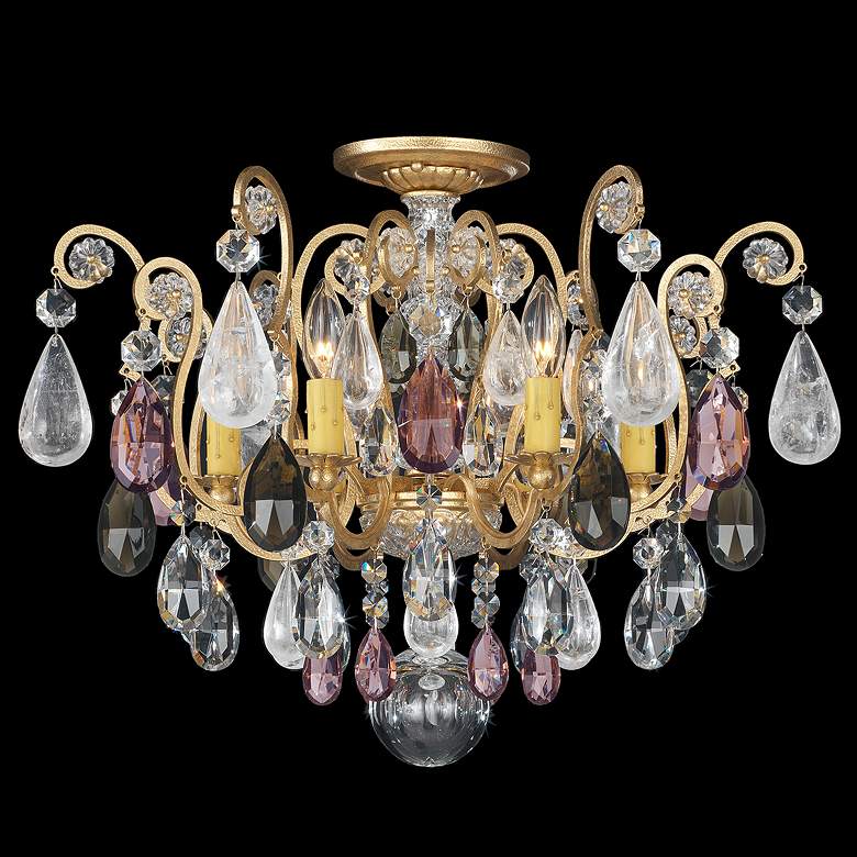 Image 1 Renaissance Rock Crystal 16 inchH x 20 inchW 6-Light Semi-Flush Mount in 