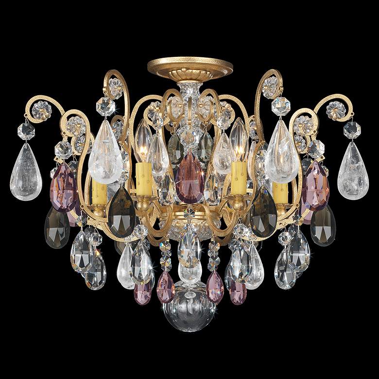 Image 1 Renaissance Rock Crystal 20"W Heirloom Gold Ceiling Light