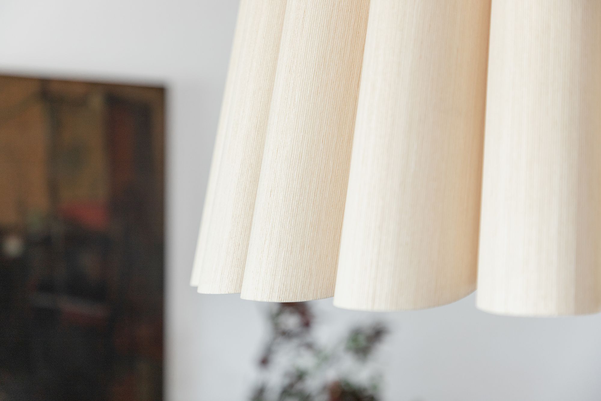 Renata 22" Wide Black Metal Ash Wood Pendant Light